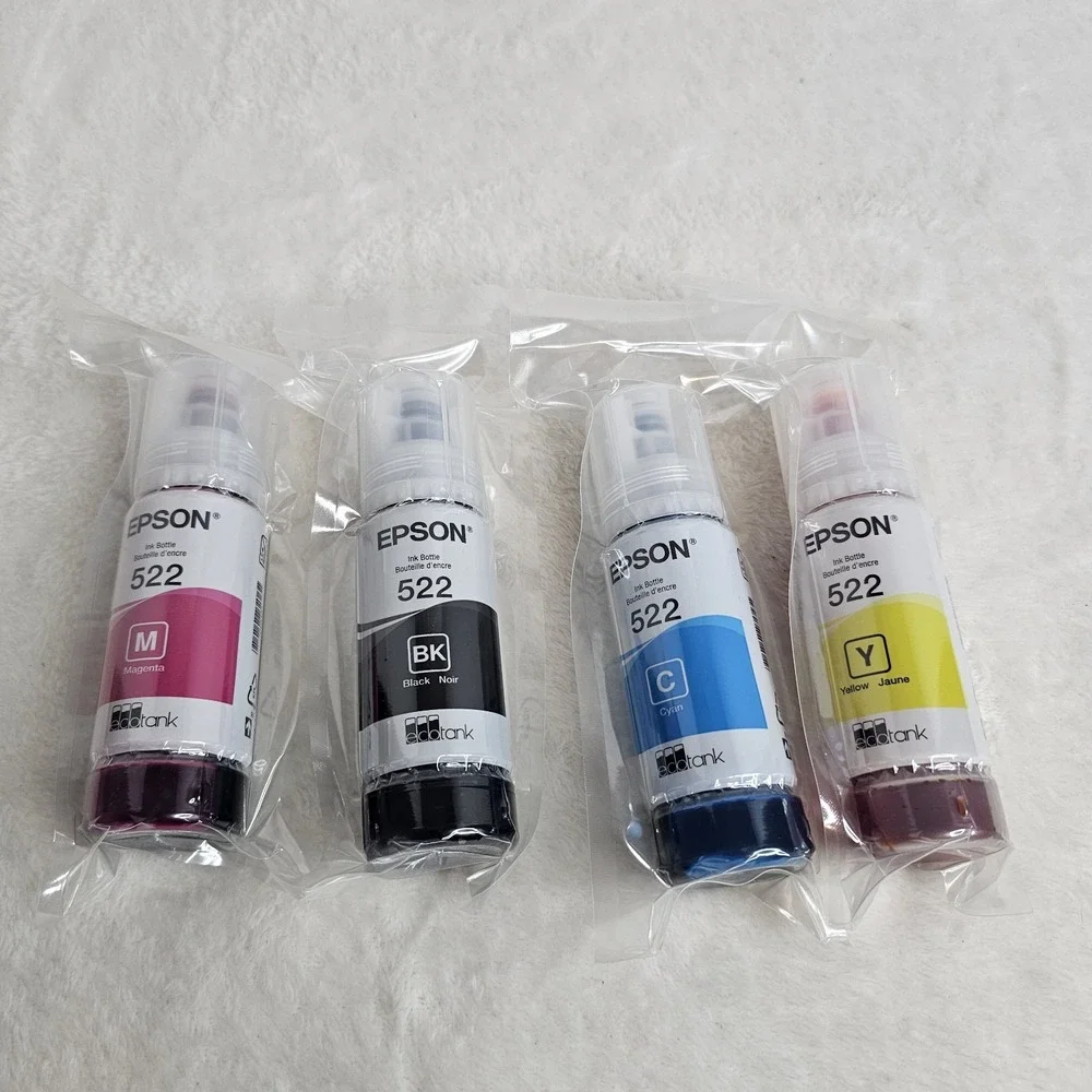 Genuine Epson 522 Ink Bottles 4 Pack - ET-2803  And Other Epson Inkjet Printers